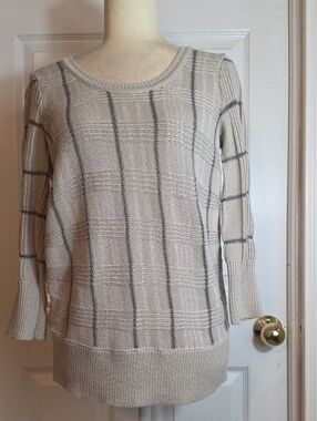 Vera Wang Mixed Fabrics Sweater